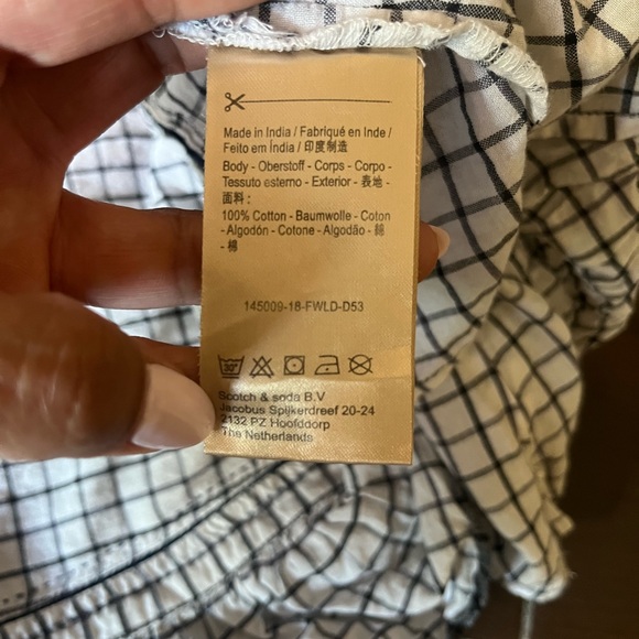 Scotch & Soda Ruffle Cap Sleeve Blouse Sz M - Picture 8 of 9